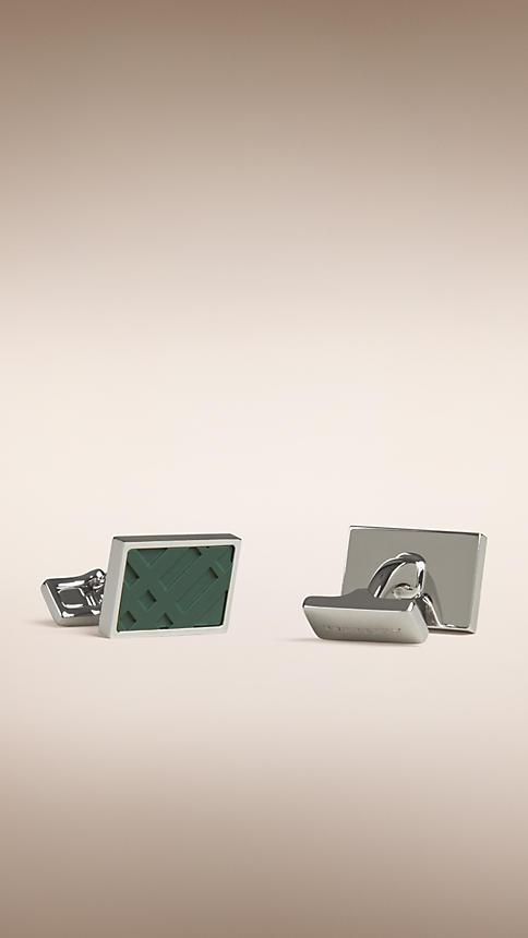 Burberry Check Rectangular Cufflinks