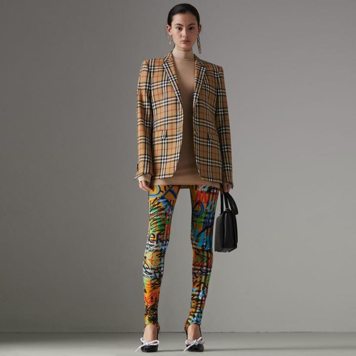 Burberry Burberry Stretch Modal Silk Turtleneck Top, Size: Xl