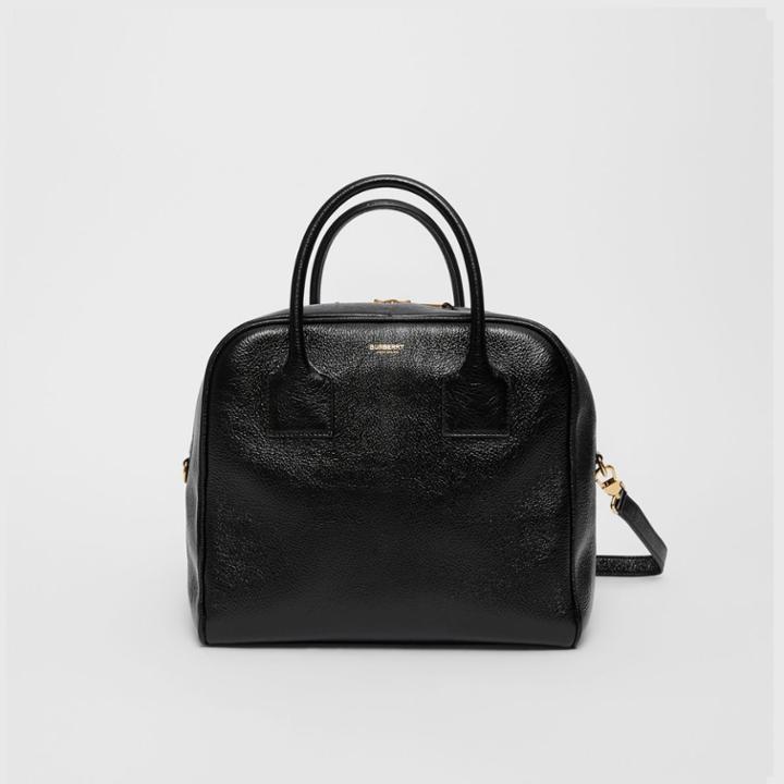 Burberry Burberry Medium Lambskin Cube Bag, Black