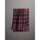 Burberry Burberry Check Modal Wool Scarf, Pink