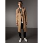 Burberry Burberry Resin Button Cotton Gabardine Trench Coat, Size: 50, Yellow