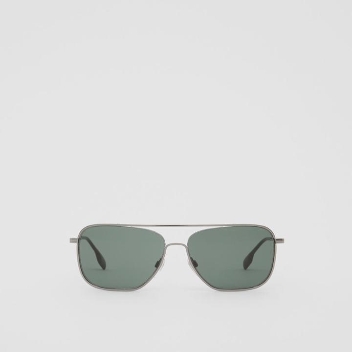 Burberry Burberry Top Bar Detail Square Frame Sunglasses, Grey