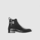 Burberry Burberry Monogram Motif Leather Chelsea Boots, Size: 40