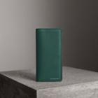 Burberry Burberry Grainy Leather Continental Wallet, Green