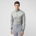 Burberry Burberry Classic Fit Silk Jersey Shirt, Size: 37, Grey