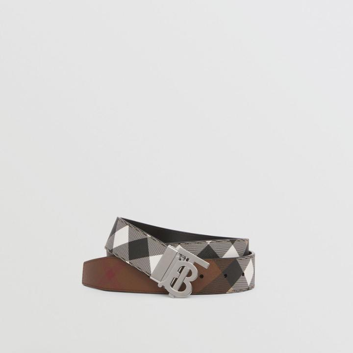 Burberry Burberry Reversible Monogram Motif Check E-canvas Belt, Size: 100