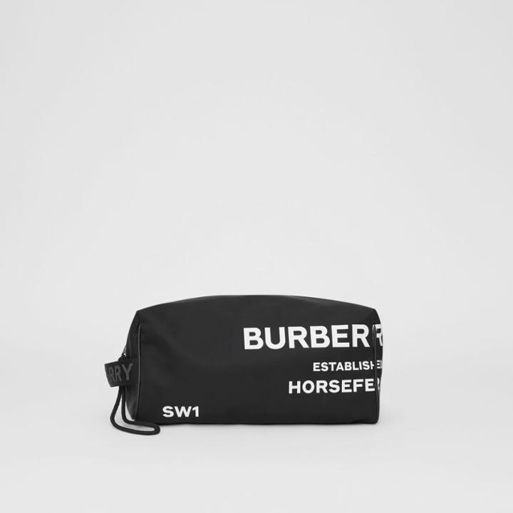 Burberry Burberry Horseferry Print Nylon Pouch, Black