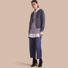 Burberry Burberry Hooded Cotton Blend Top, Size: S, Blue