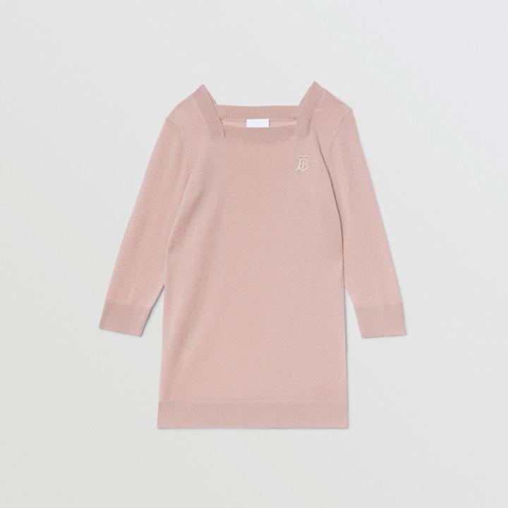 Burberry Burberry Childrens Monogram Motif Cashmere Sweater Dress, Size: 14y, Purple