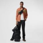 Burberry Burberry Contrast Check Cotton Flannel Oversized Shirt, Size: M, Orange