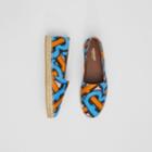 Burberry Burberry Monogram Print Cotton Canvas Espadrilles, Size: 43, Blue