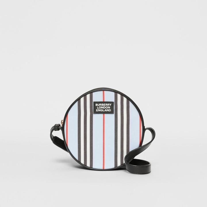 Burberry Burberry Childrens Icon Stripe Nylon Crossbody Bag, Blue