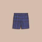 Burberry Burberry Tailored Check Technical Swim Shorts, Blue