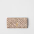 Burberry Burberry Monogram Print Leather Continental Wallet, Beige