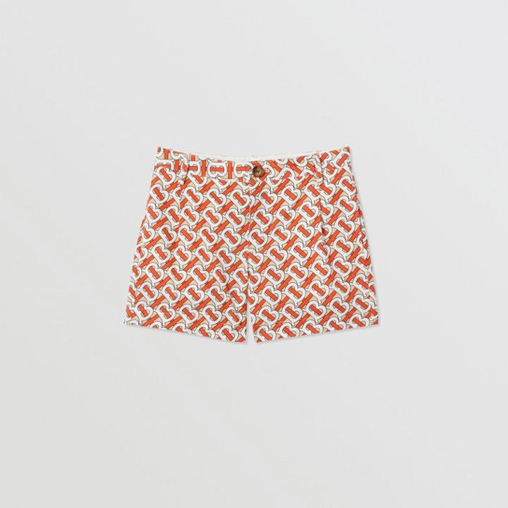 Burberry Burberry Childrens Monogram Print Cotton Poplin Shorts, Size: 10y, Red