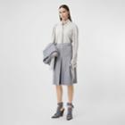 Burberry Burberry Logo Print Silk Wool Jersey Shirt, Size: 04, Grey