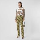 Burberry Burberry Love Print Vintage Check Cotton Oversized Shirt, Size: 04, Beige