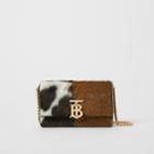 Burberry Burberry Mini Calf Hair And Leather Shoulder Bag, Black