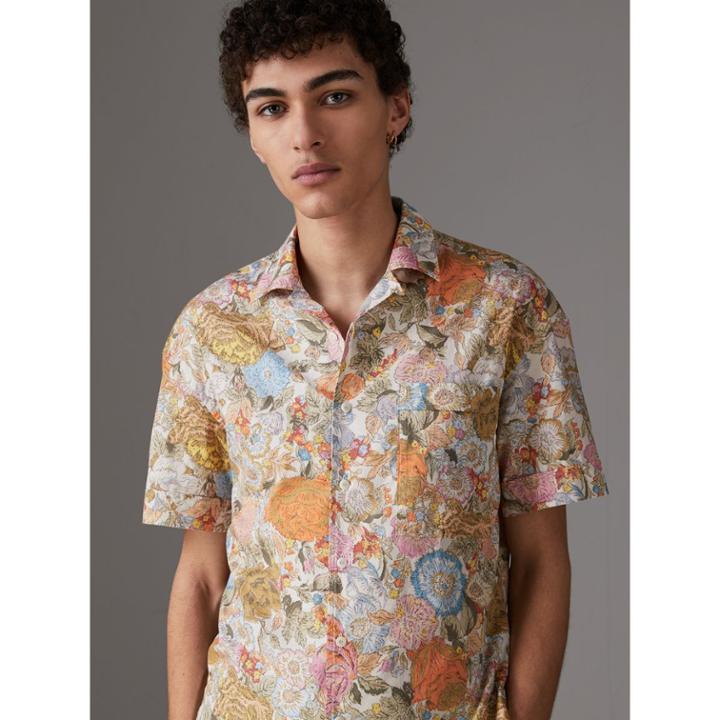 Burberry Burberry Short-sleeve Floral Print Cotton Shirt
