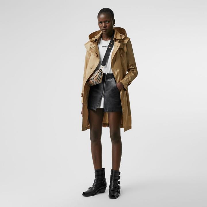 Burberry Burberry Detachable Hood Econyl Trench Coat, Size: 10, Yellow