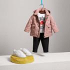 Burberry Burberry Detachable Hood Quilted Jacket, Size: 6m, Pink