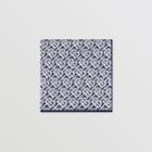 Burberry Burberry Monogram Print Silk Satin Pocket Square, Blue