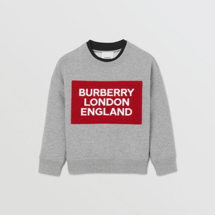 Burberry Burberry Childrens Logo Detail Jersey Sweatshirt, Size: 14y, Grey