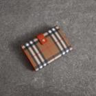 Burberry Burberry Vintage Check And Leather Folding Wallet, Orange