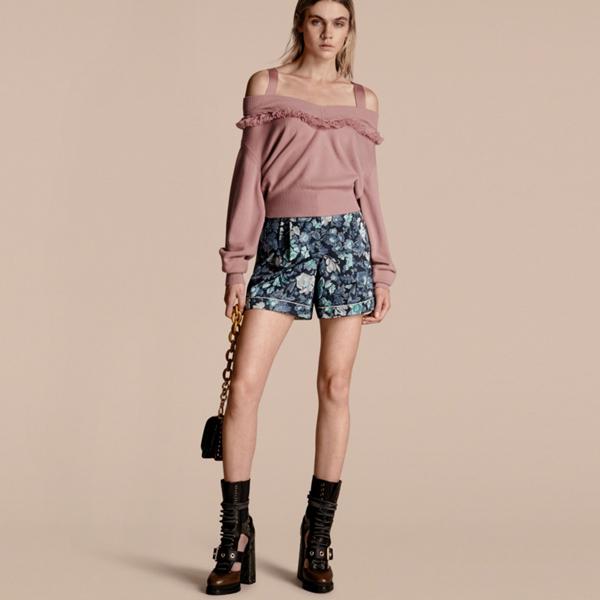 Burberry Floral Print Cotton Pyjama-style Shorts