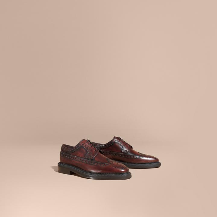Burberry Burberry Leather Derby Brogues, Size: 43, Red