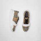 Burberry Burberry Vintage Check Cotton Sneakers, Size: 41, Yellow