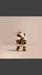 Burberry Thomas Bear Charm In Shearling Aviator Jacket
