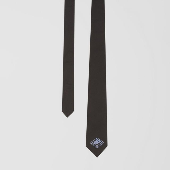 Burberry Burberry Classic Cut Logo Graphic Silk Tie, Blue