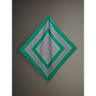 Burberry Burberry Dot And Stripe Print Cotton Square Scarf, Green