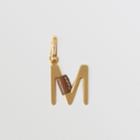 Burberry Burberry Leather-wrapped 'm' Alphabet Charm, Brown