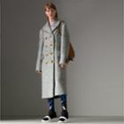 Burberry Burberry Laminated Cashmere Double-breasted Coat, Size: 00, Green