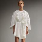 Burberry Burberry Broderie Anglaise Ruffle Cotton Dress, Size: 12, White