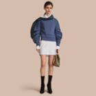Burberry Burberry Sculptured-sleeve Asymmetric Sweatshirt, Size: Xl, Blue