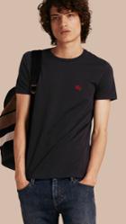 Burberry Burberry Liquid-soft Cotton T-shirt, Size: Xxl, Black