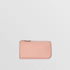 Burberry Burberry Two-tone Leather Ziparound Wallet And Coin Case, Purple