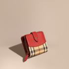 Burberry Burberry Horseferry Check And Leather Wallet, Red