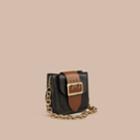 Burberry Burberry The Small Square Buckle Bag In Leather, Black