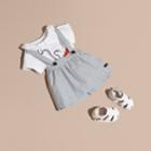 Burberry Burberry Striped Cotton Blend Pinafore Skirt, Size: 6m, Blue