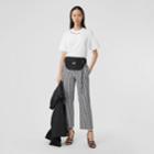 Burberry Burberry Gingham Technical Wool Cropped Trousers, Size: 0, Black