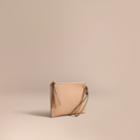 Burberry Burberry Haymarket Check And Leather Pouch, Beige