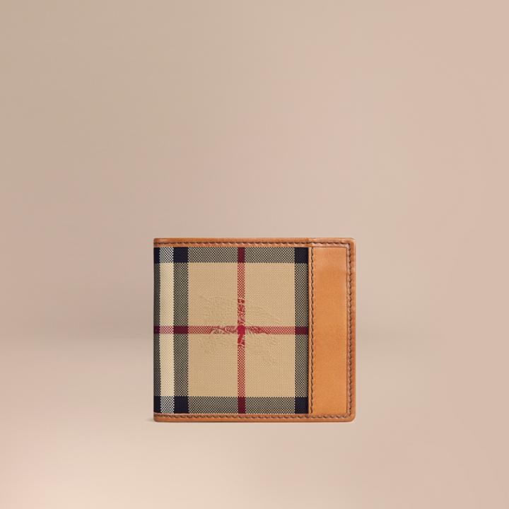 Burberry Burberry Horseferry Check Folding Coin Wallet, Brown