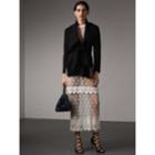 Burberry Burberry Double-faced Wool Cashmere Wrap Jacket, Size: 02, Black