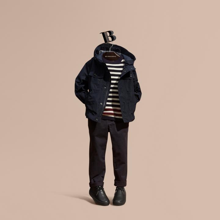 Burberry Burberry Hooded Packaway Technical Jacket, Size: 8y, Blue