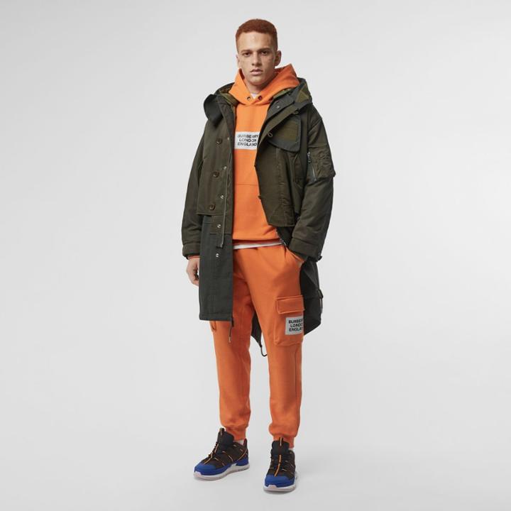 Burberry Burberry Nylon Hooded Parka With Detachable Warmer, Size: 34, Green