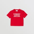 Burberry Burberry Childrens Logo Print Cotton T-shirt, Size: 6m, Red